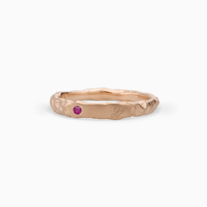 Custom Kindred Ring (Stones & Engraving) | Rose Gold