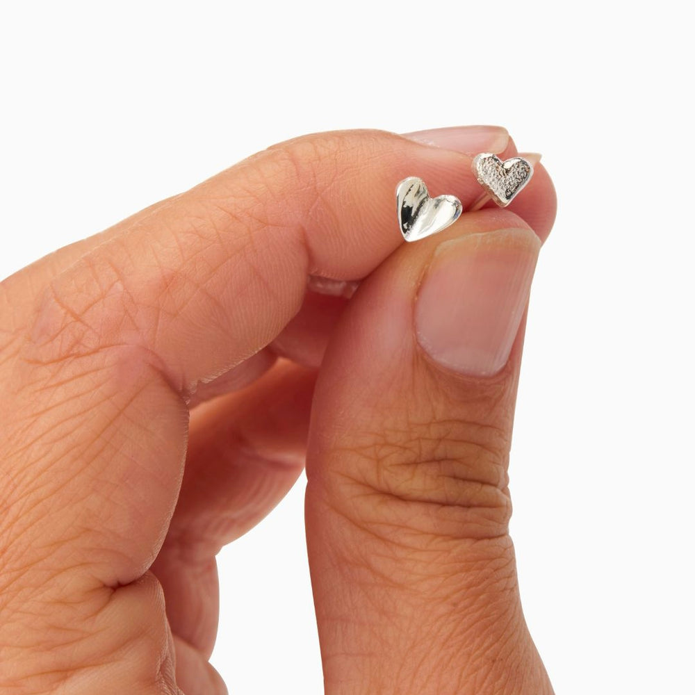 Open Heart Stud | Silver