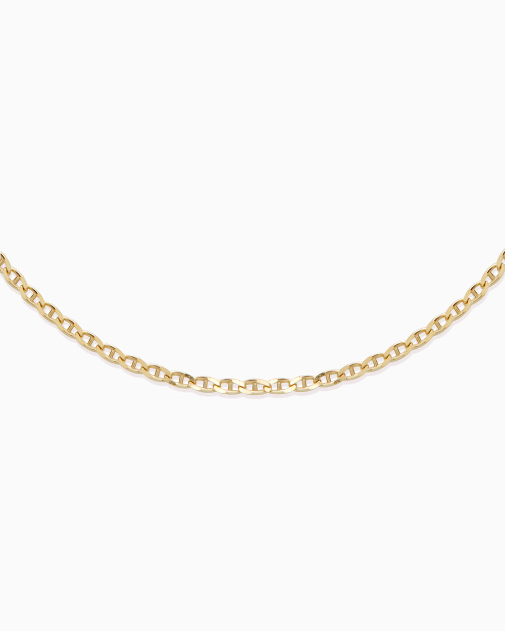 Anchor Chain Necklace | Solid Yellow Gold