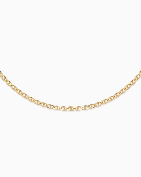 Anchor Chain Necklace | Solid Gold