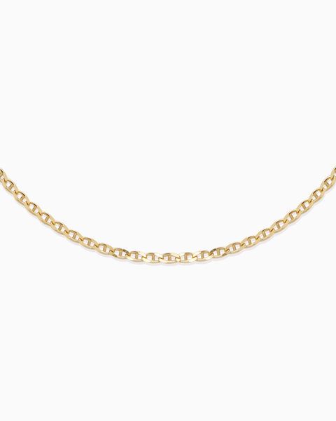 Anchor Chain Necklace | Solid Gold