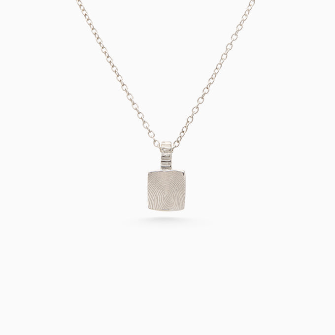 Engraved Slate Pendant | Silver