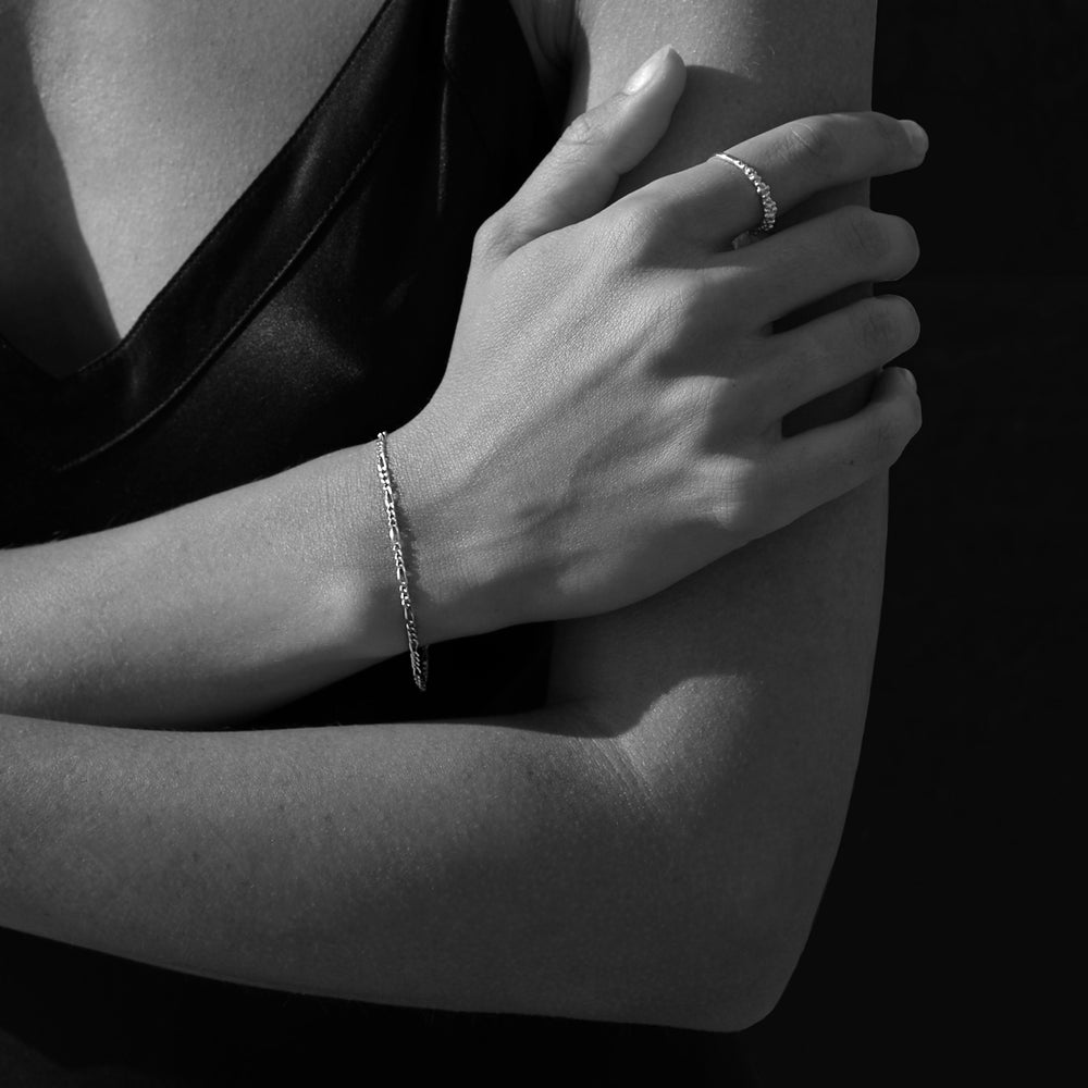 Figaro Chain Bracelet | Yellow Gold