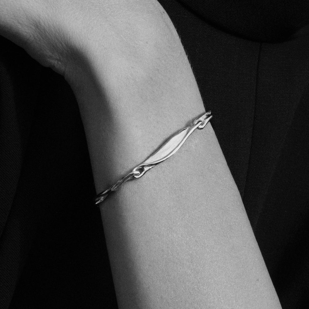 Custom Sculpt Tag Bracelet (Stones & Engraving) | Rose Gold
