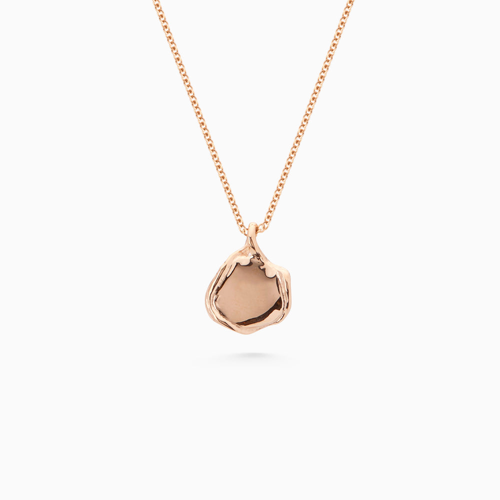 Custom Engraved Wave Pendant | Rose Gold