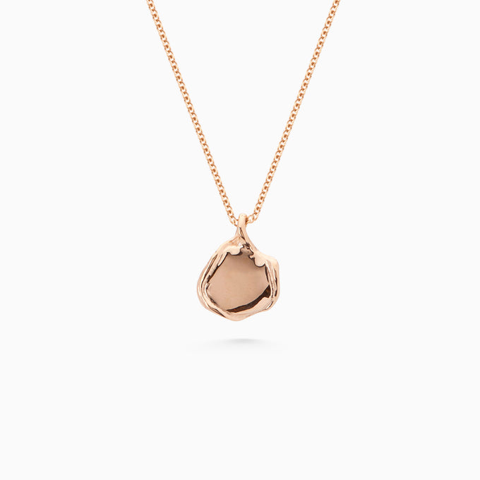 Custom Engraved Wave Pendant | Rose Gold