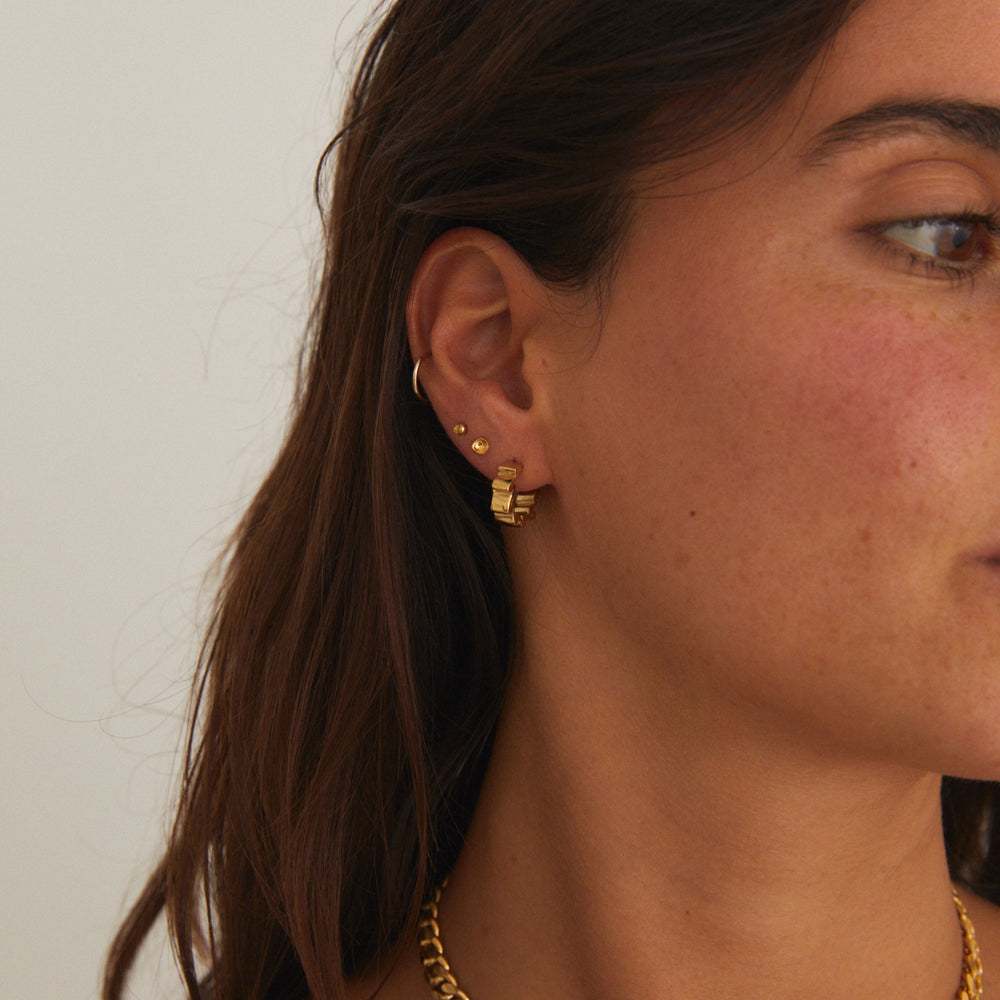 Fine Trim Hoops | Gold