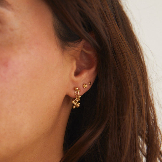 Cherrie Hoops Mini  |  Gold