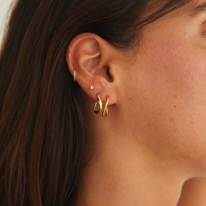 Link Earrings |  Gold