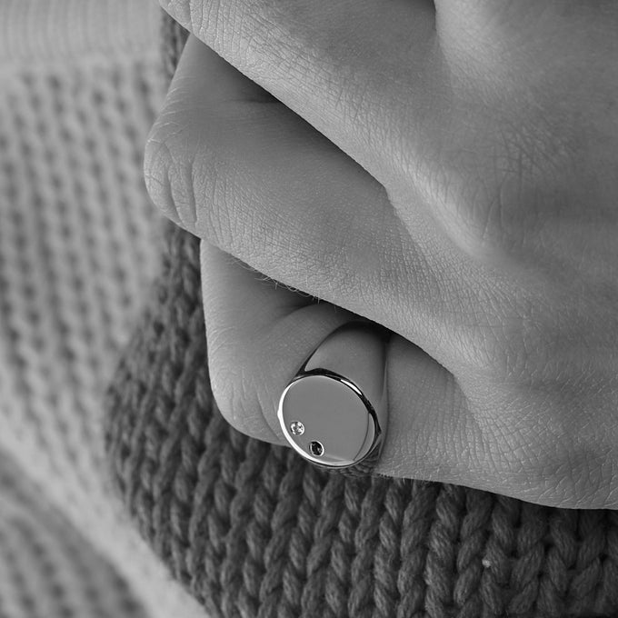 Signet Stone Ring | Rose Gold