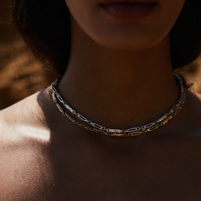 Hammered Necklace | Silver