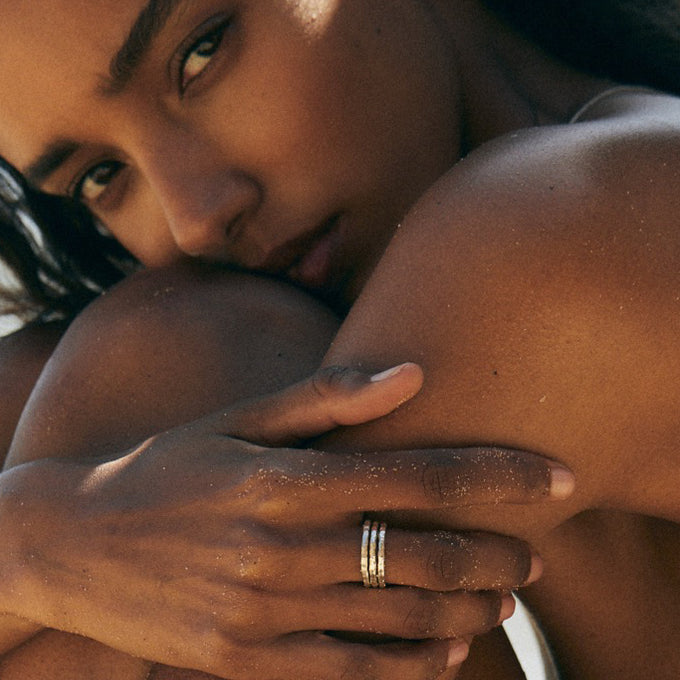Hammered Ring | Solid Yellow Gold