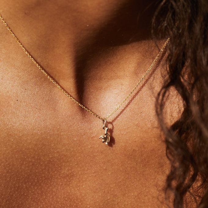 Olive Branch Charm | Gold