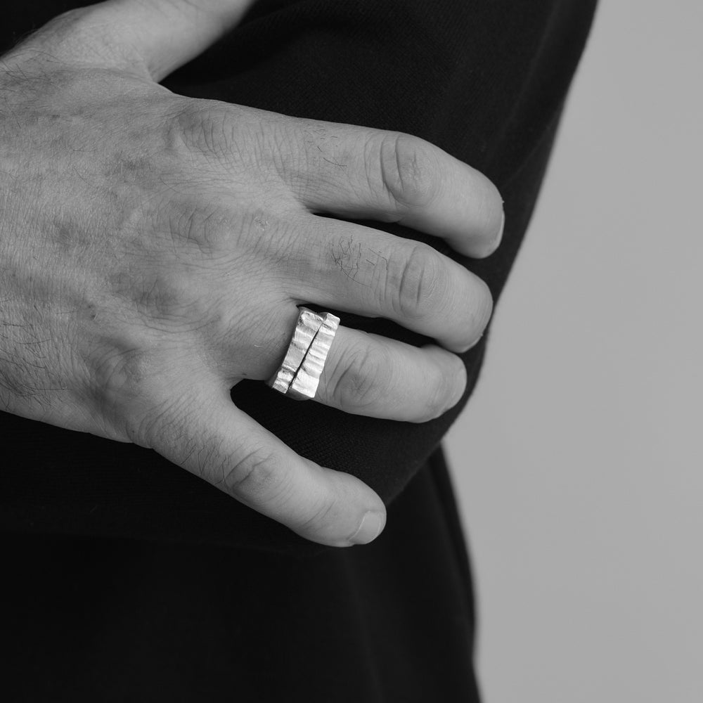 Veil Stone Ring | Solid White Gold