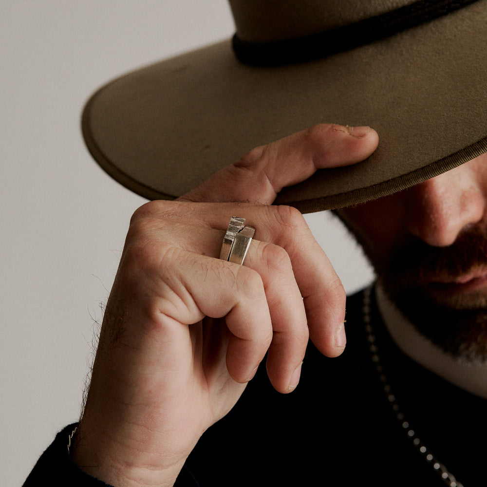 Veil Stone Ring | Solid White Gold