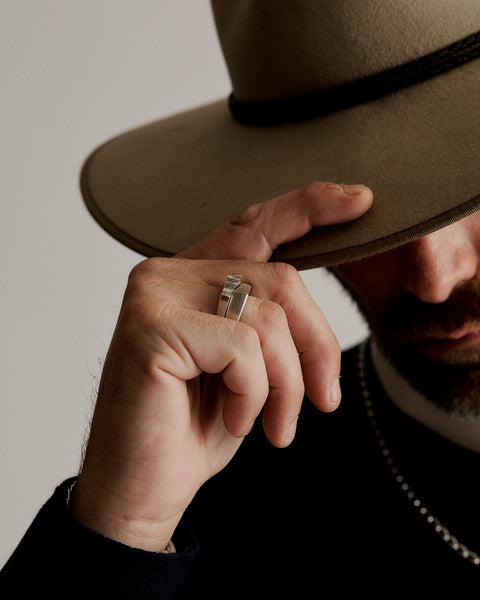 Veil Stone Ring | Solid White Gold