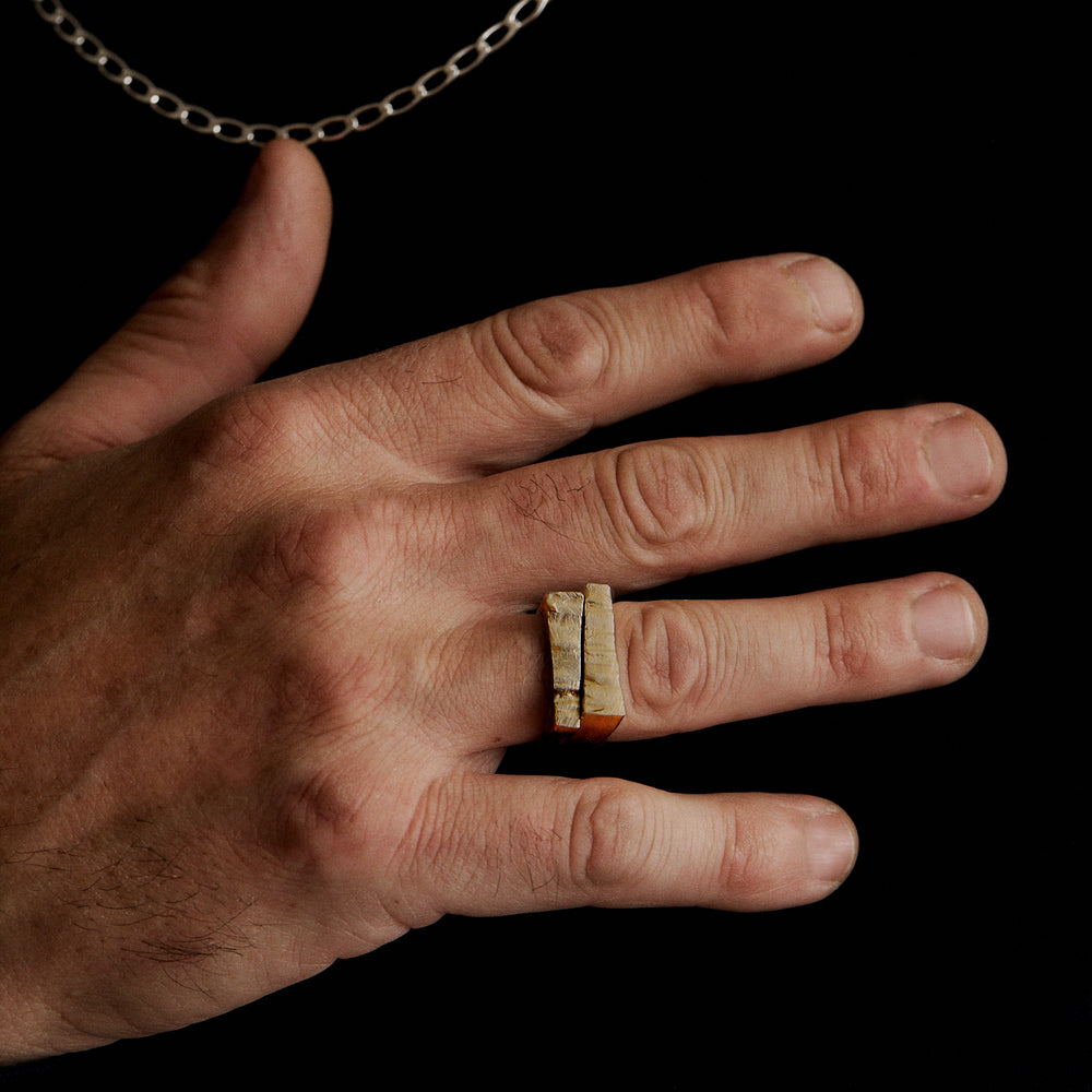 Veil Stone Ring | Solid Yellow Gold