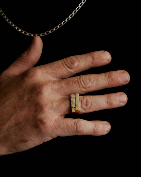 Veil Stone Ring | Solid Yellow Gold