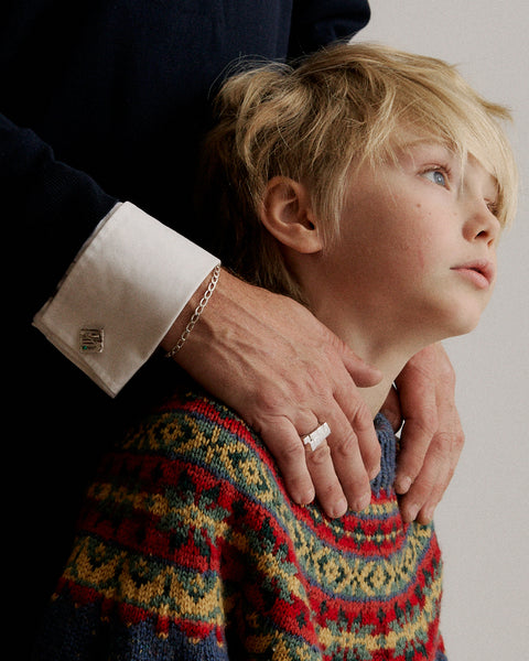 Veil Stone Cufflinks | Silver