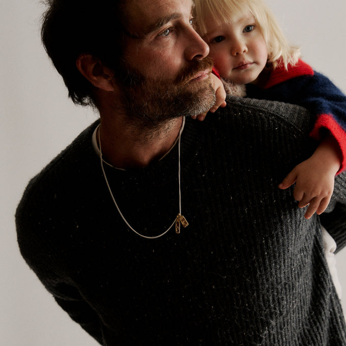 Custom Organic Tag Narrow | Yellow Gold