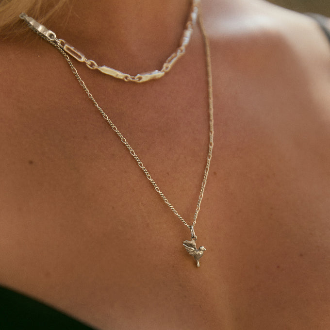 Bluebird Pendant | White Gold