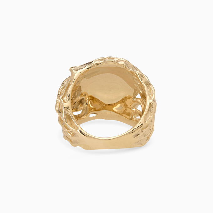 Ivy Stone Signet Ring | Yellow Gold
