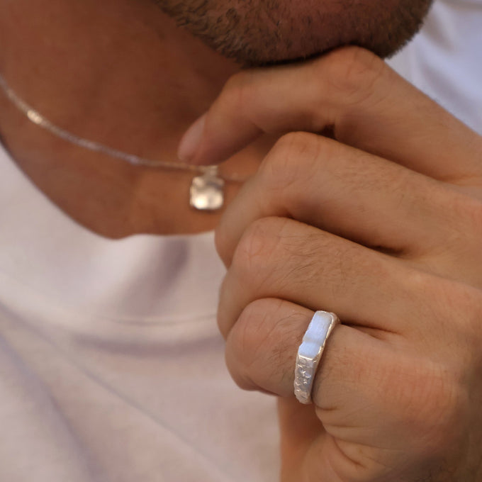Engraved Mason Ring | Silver