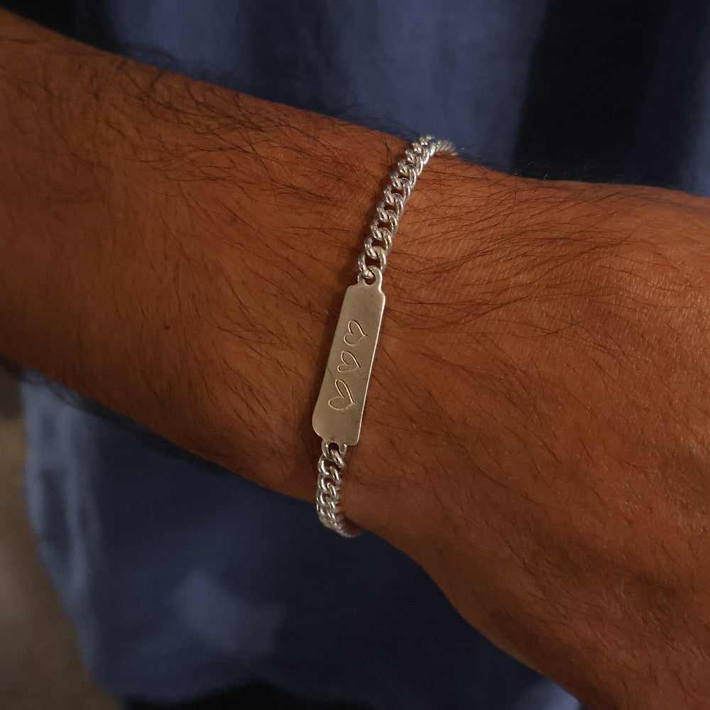 Anvil Tag Custom Bracelet | Silver