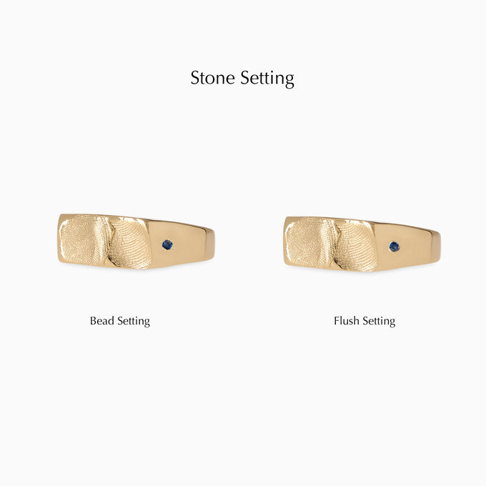 Impression™ Rectangle Signet Ring | Yellow Gold