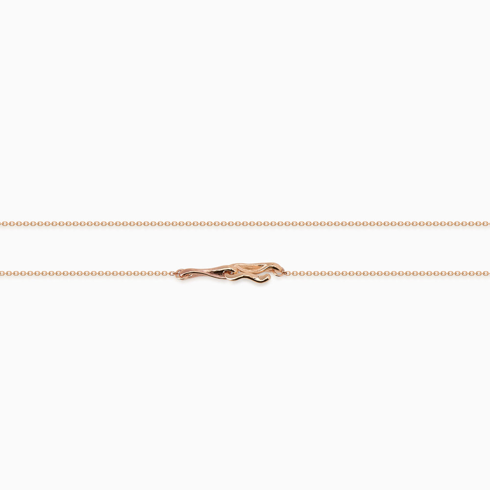 Sculpt Bar Necklace | Rose Gold