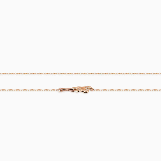 Sculpt Bar Necklace | Rose Gold