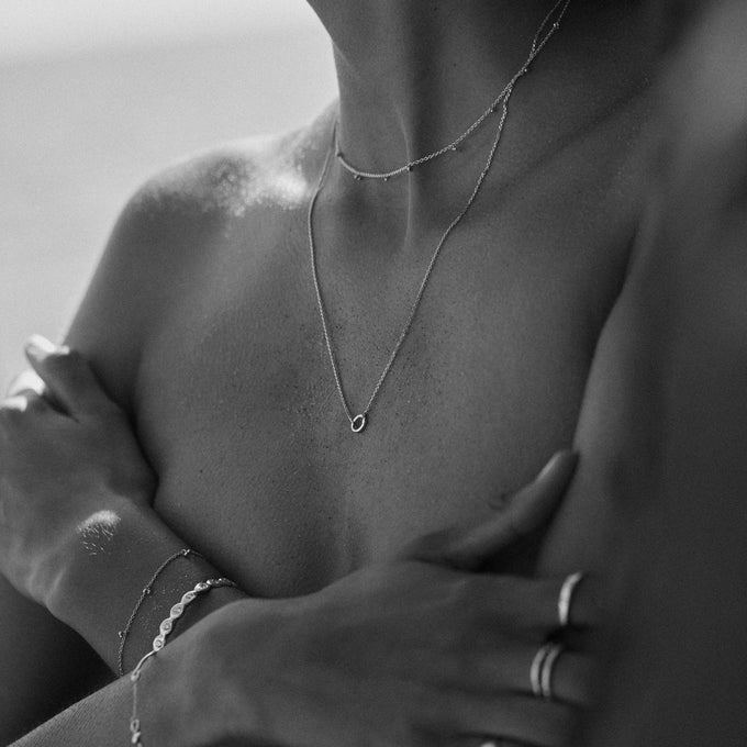 Delicate Hinge Link Necklace | Silver