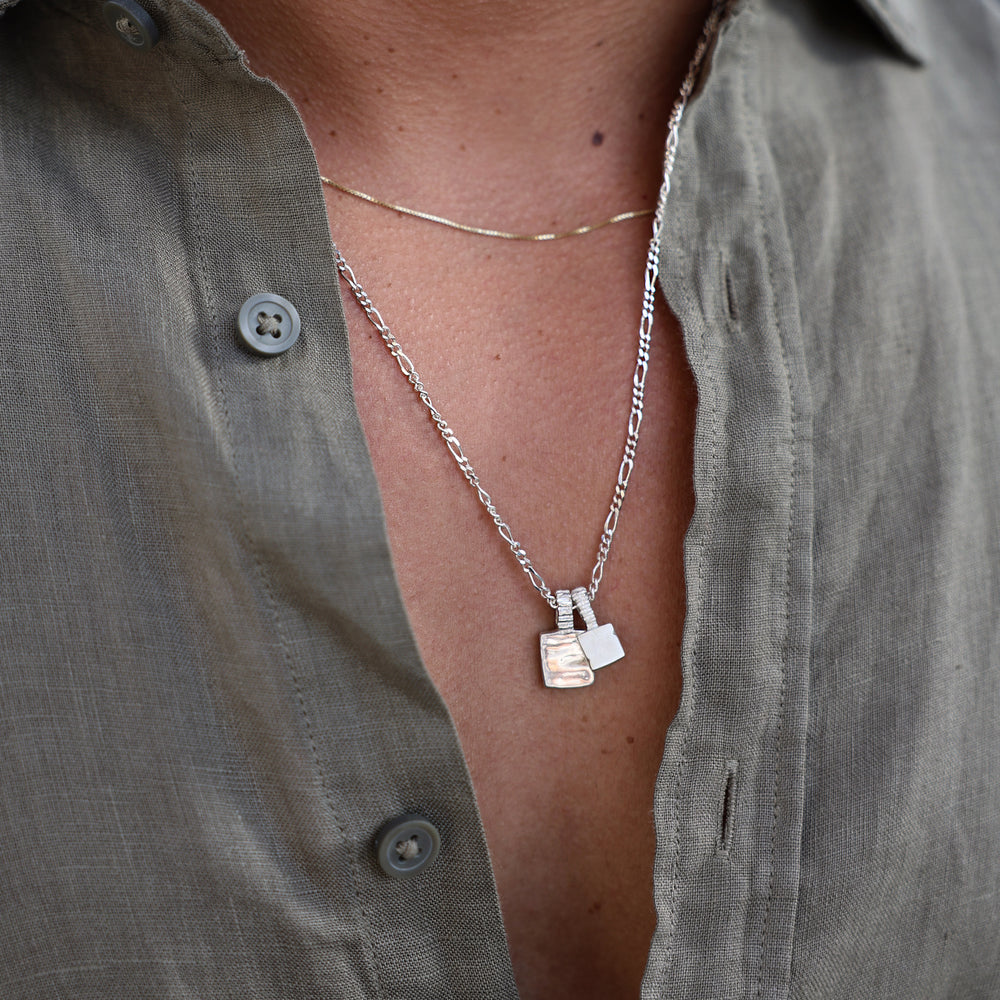 Figaro Chain Necklace | Silver