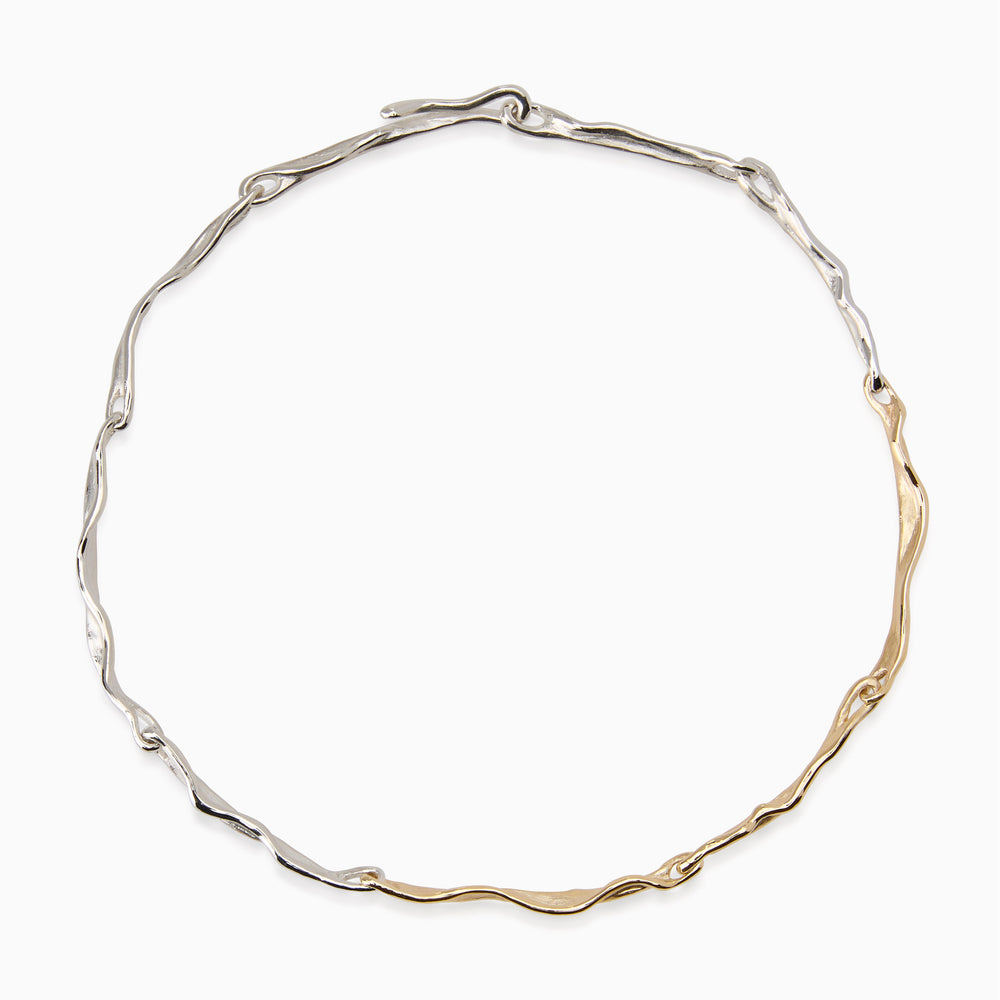Sculpt Necklace | Mixed Metal