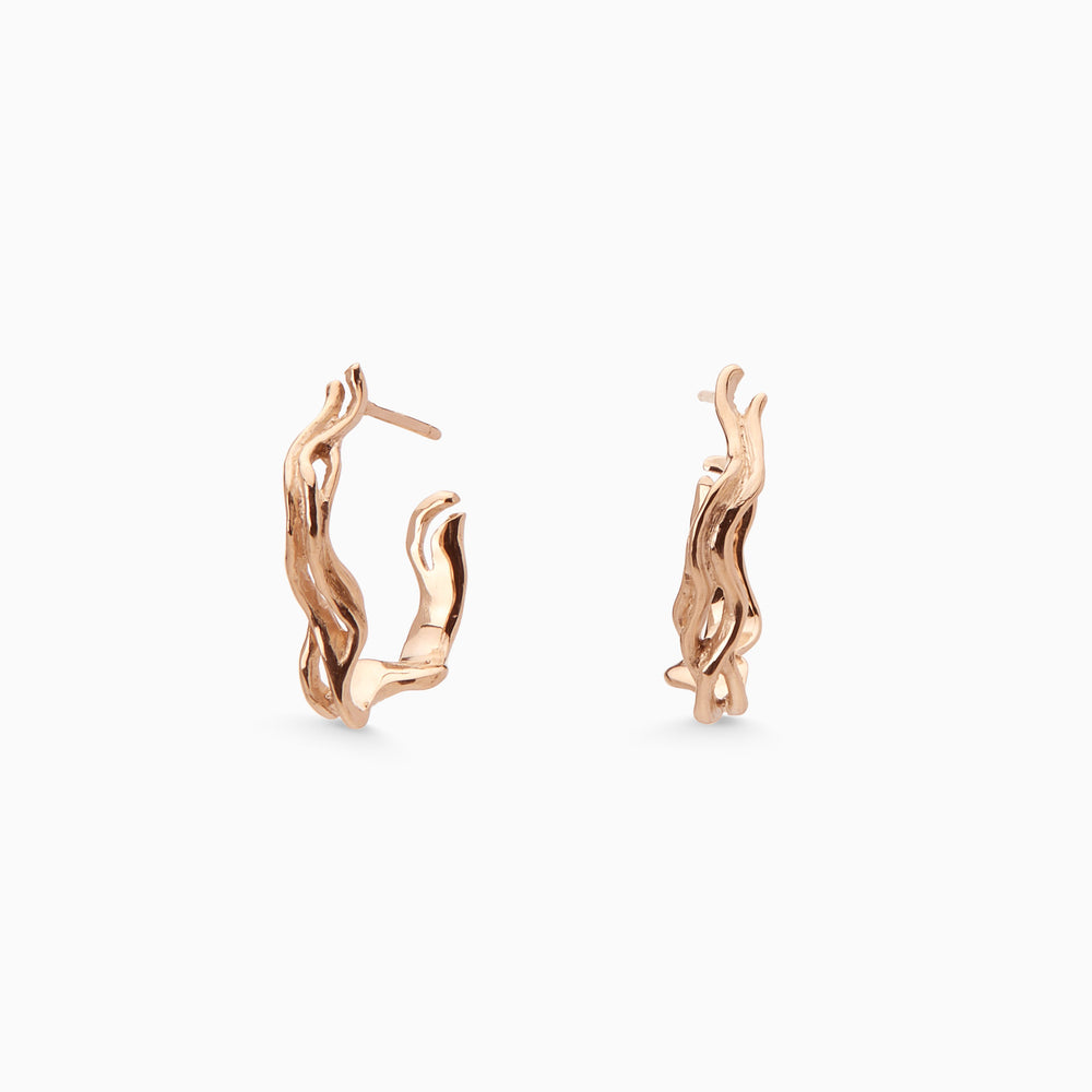 Sculpt Hoops | Rose Gold