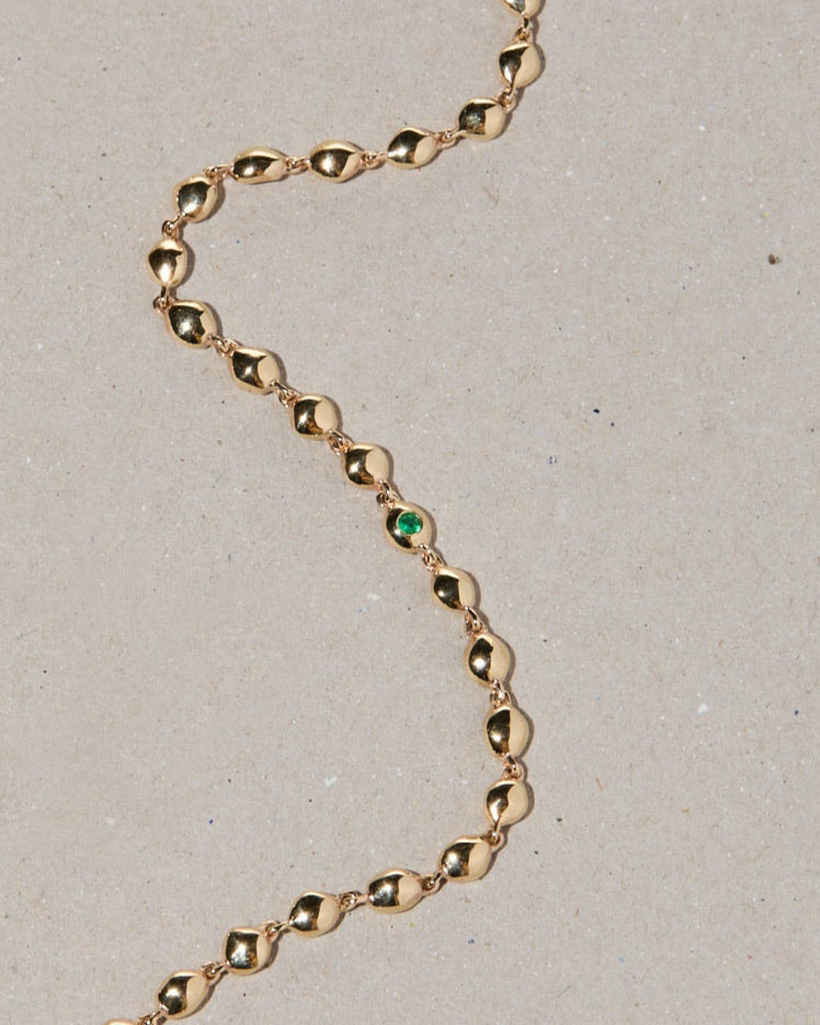 Ripple Stone Bracelet | Solid Yellow Gold