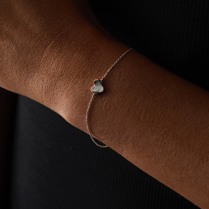 Impression™ Heart Bracelet | White Gold