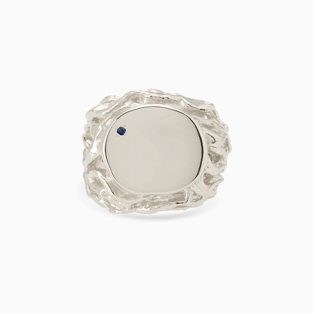 Ivy Stone Signet Ring | Silver