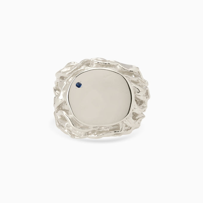Ivy Stone Signet Ring | Silver