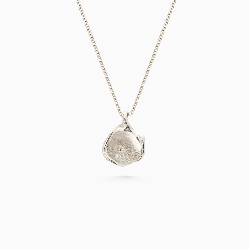 Custom Engraved Wave Pendant | Silver