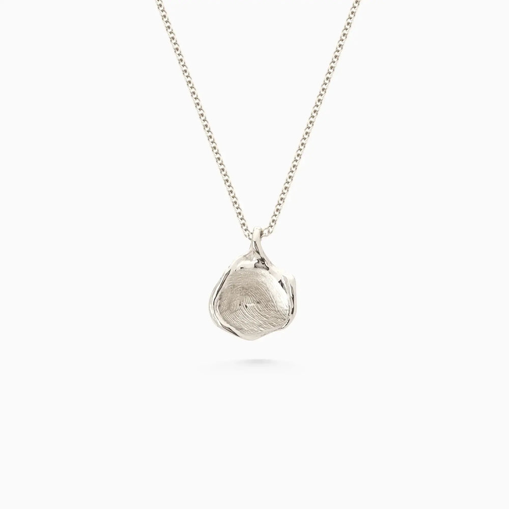 Custom Engraved Wave Pendant | Silver