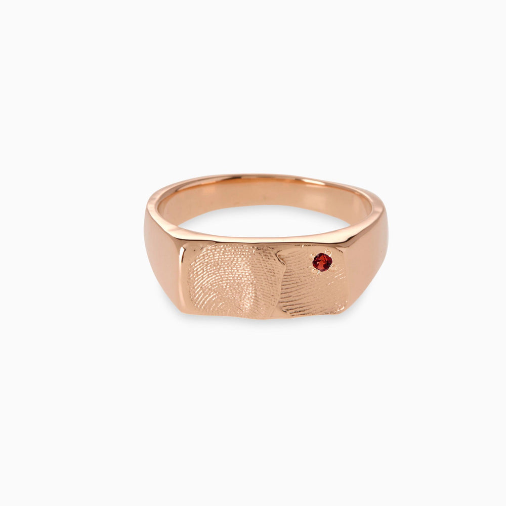 Impression™ Rectangle Signet Ring | Rose Gold