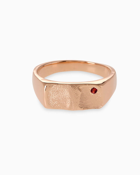 Impression™ Rectangle Signet Ring | Rose Gold