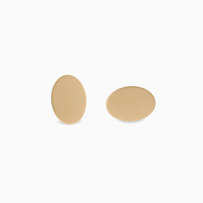 Custom Engraved Halo Cufflinks  | Yellow Gold