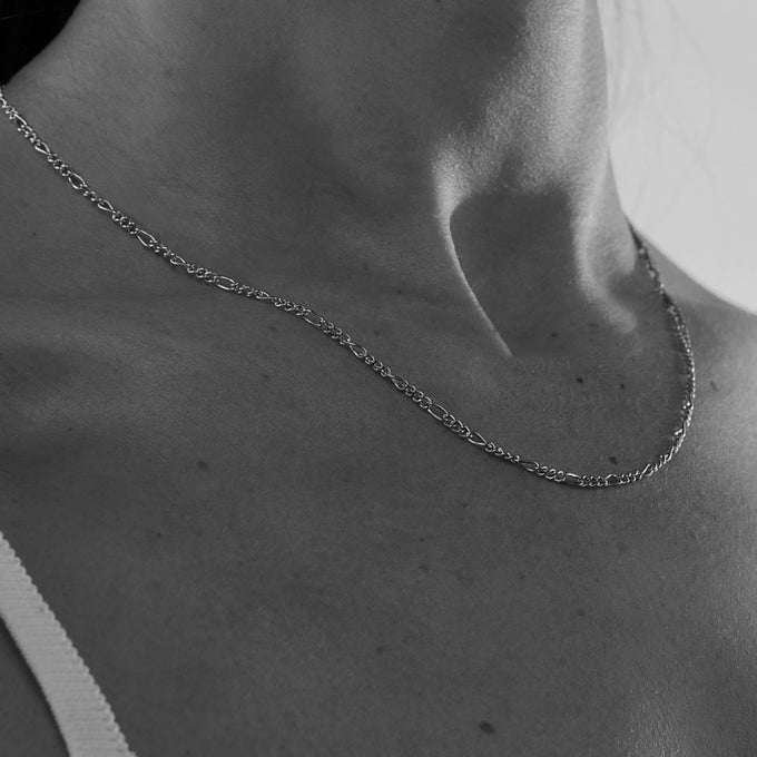 Figaro Chain Necklace | Silver