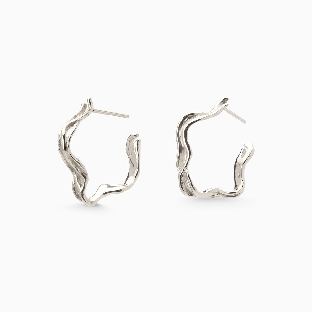 Sculpt Hoops | Silver