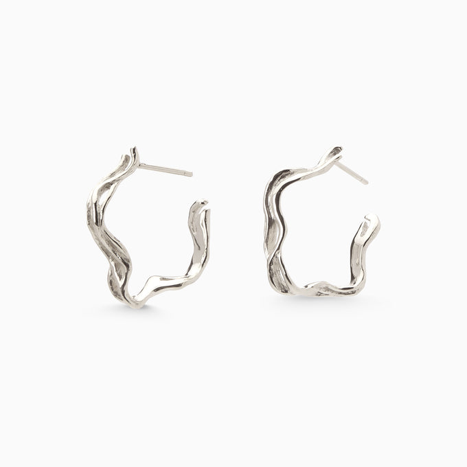 Sculpt Hoops | Silver