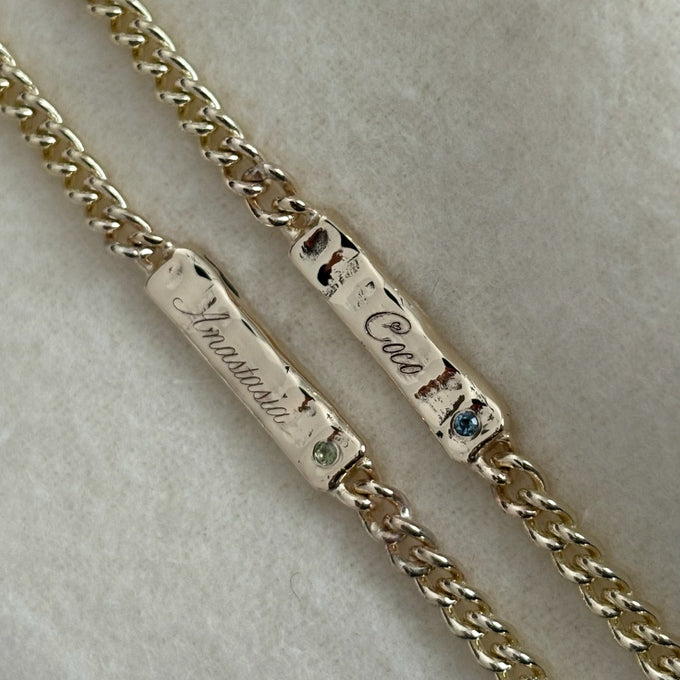 Anvil Tag Custom Bracelet | Yellow Gold