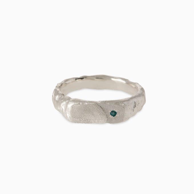 Impression™ Mason Signet Ring | White Gold