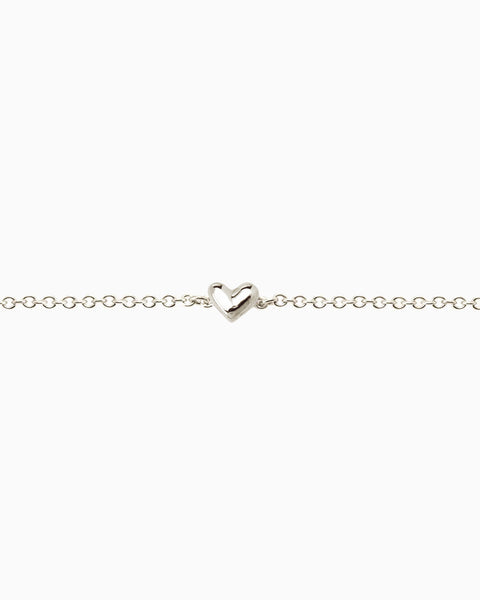 Mini Heart Bracelet | Silver